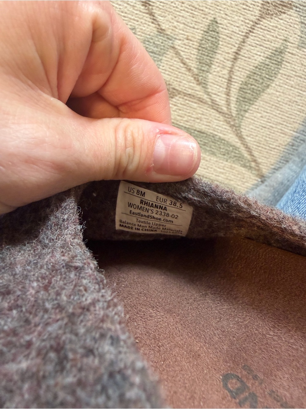 Eastland Brown felt wool Slip-On Clog - Picture 6 of 6
